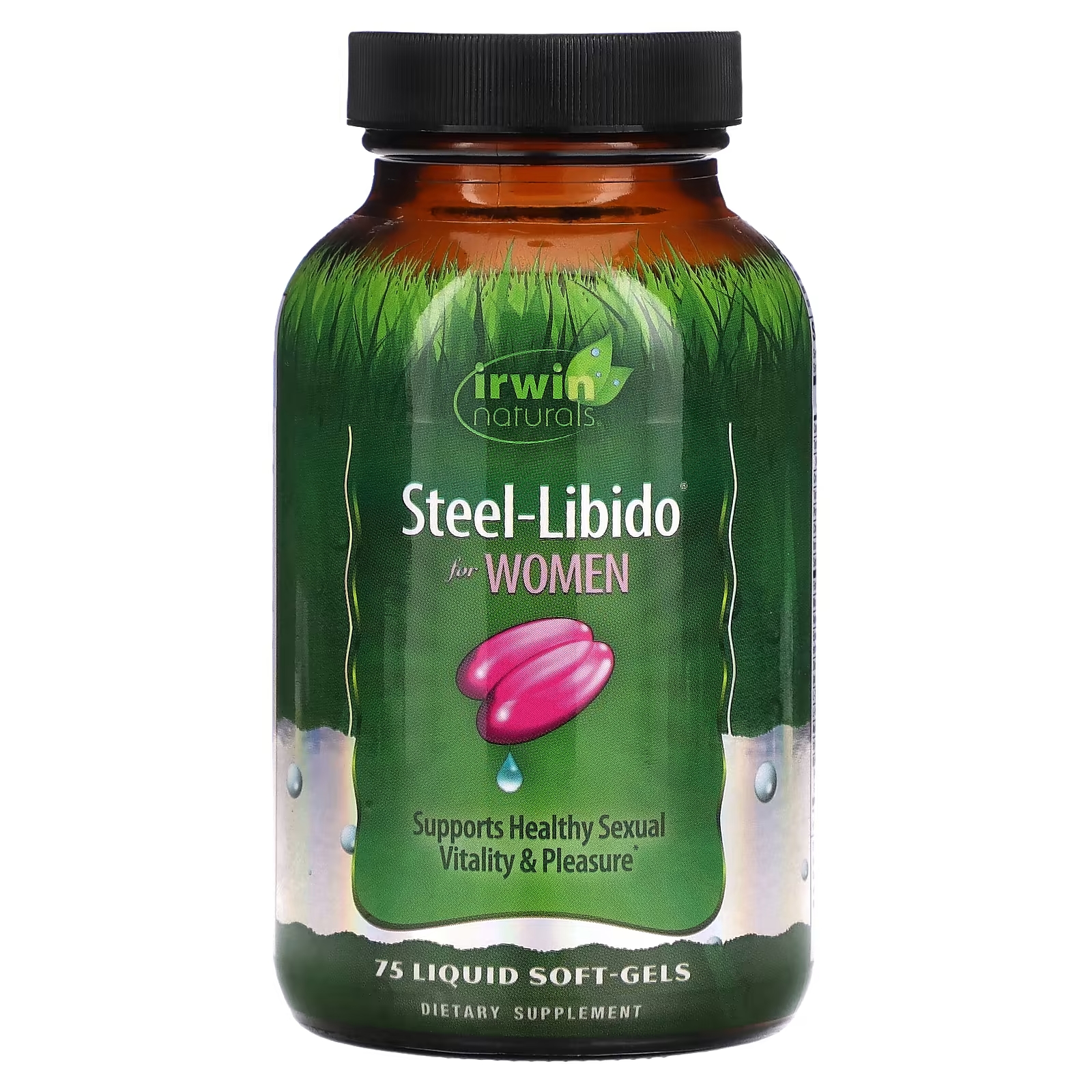 Irwin Naturals Steel-Libido для женщин, 75 гелевых капсул irwin naturals steel libido x2 мака и l аргинин 75 желатиновых капсул