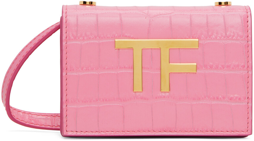 

Розовая мини-сумка под крокодила TOM FORD