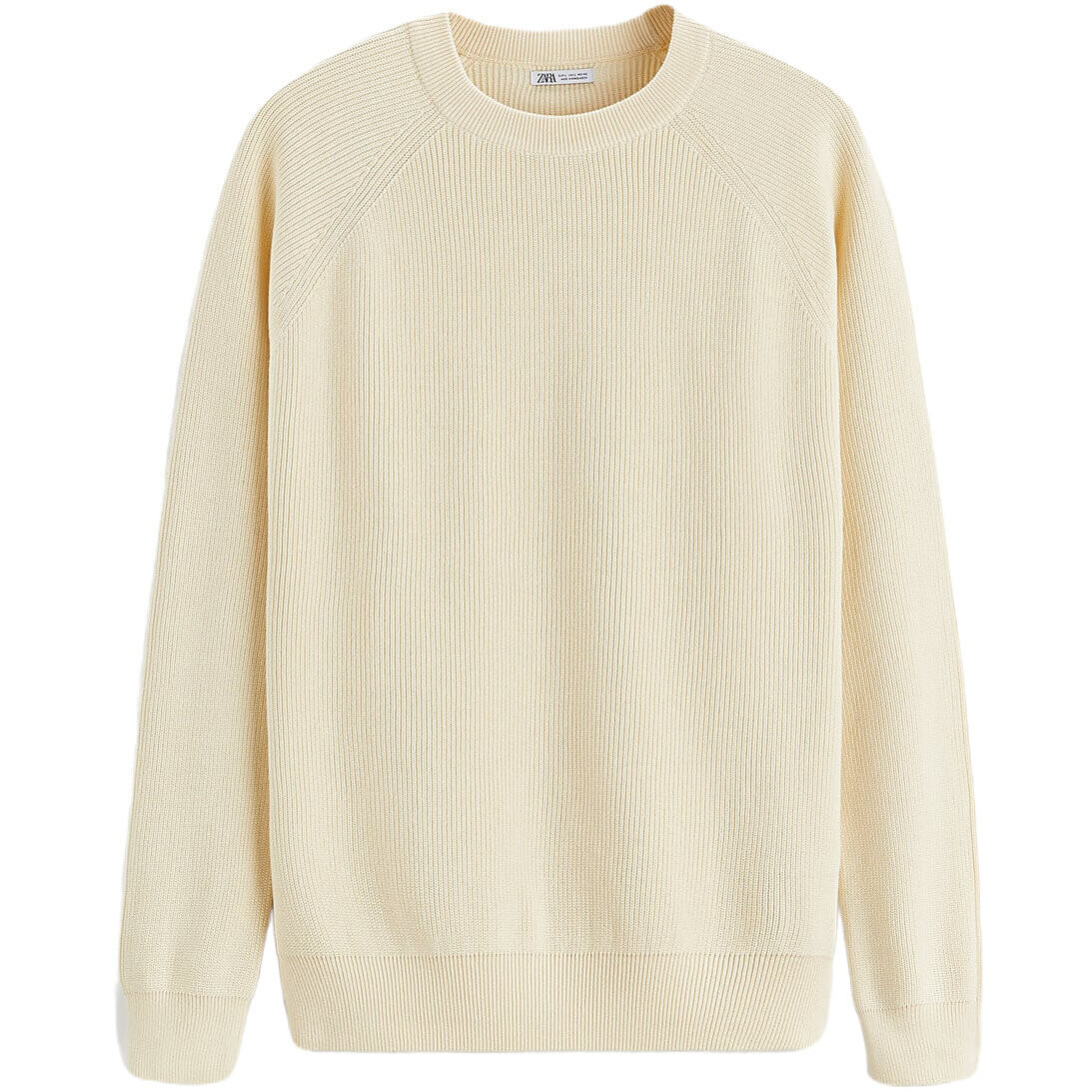

Свитер Zara Purl Knit, желтовато-белый