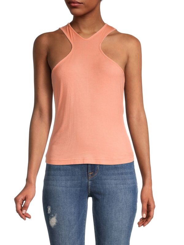 

Майка BCBGMAXAZRIA в рубчик, papaya