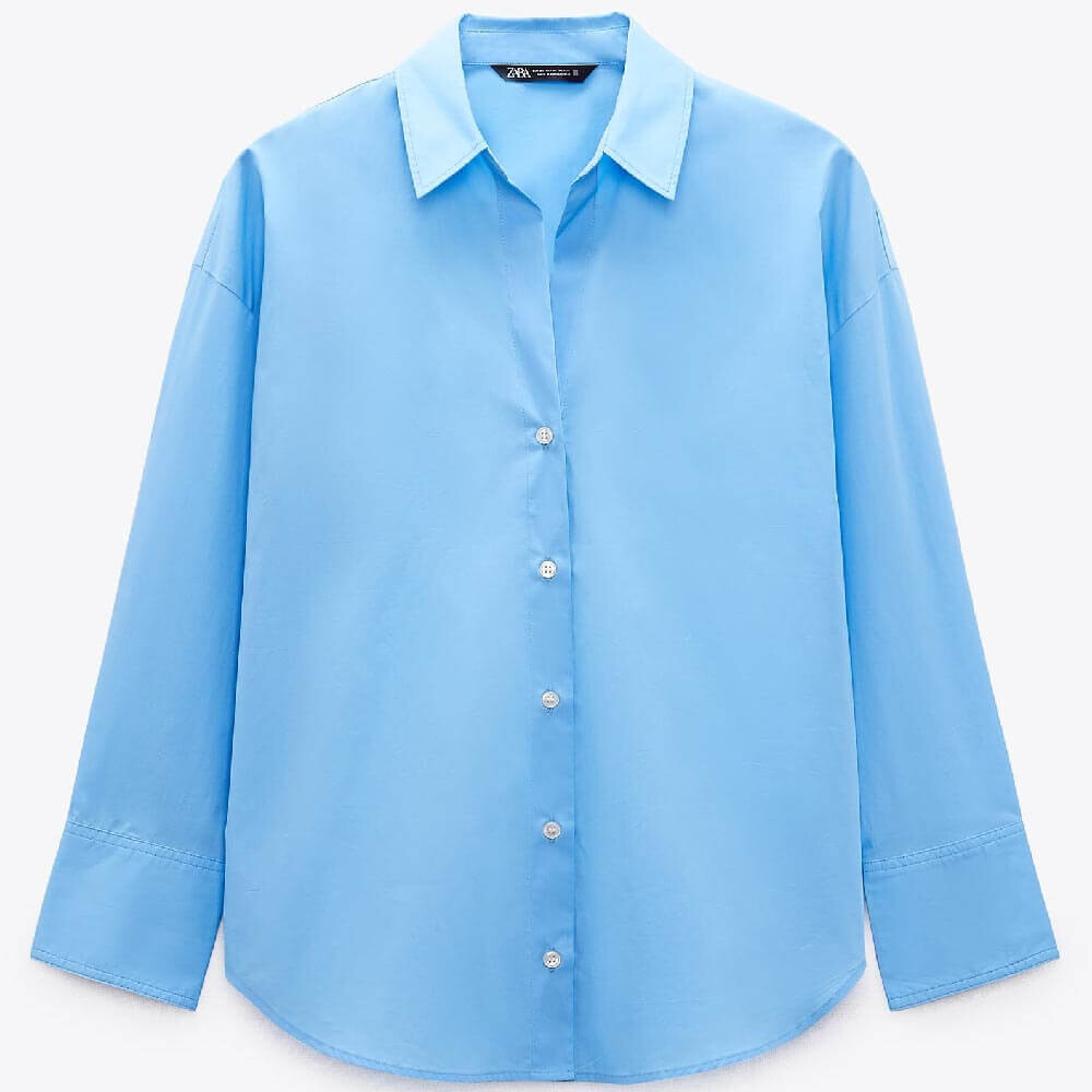 

Рубашка Zara Poplin, синий
