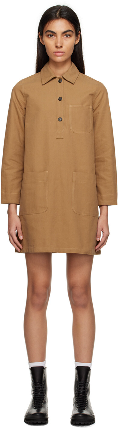 

Коричневое мини-платье Aurelia A.P.C.