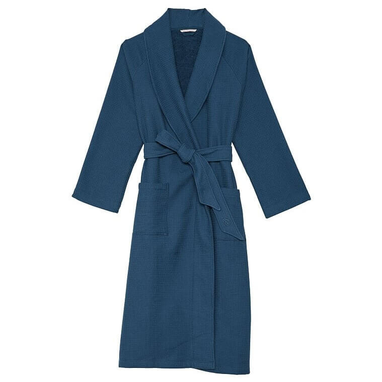 

Халат Victoria's Secret Waffle Cotton, синий