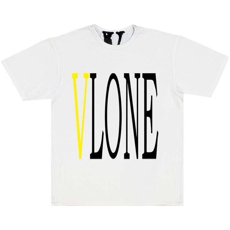 

Футболка Vlone Staple T-Shirt 'White/Yellow', белый