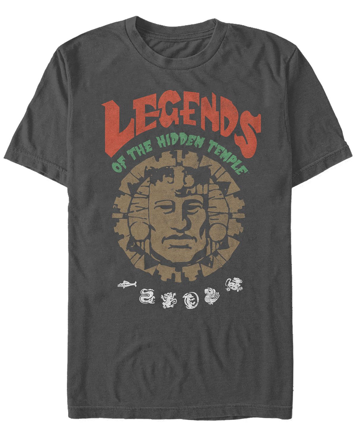 Мужская футболка с коротким рукавом с логотипом nickelodeon legends of the hidden temple Fifth Sun, мульти