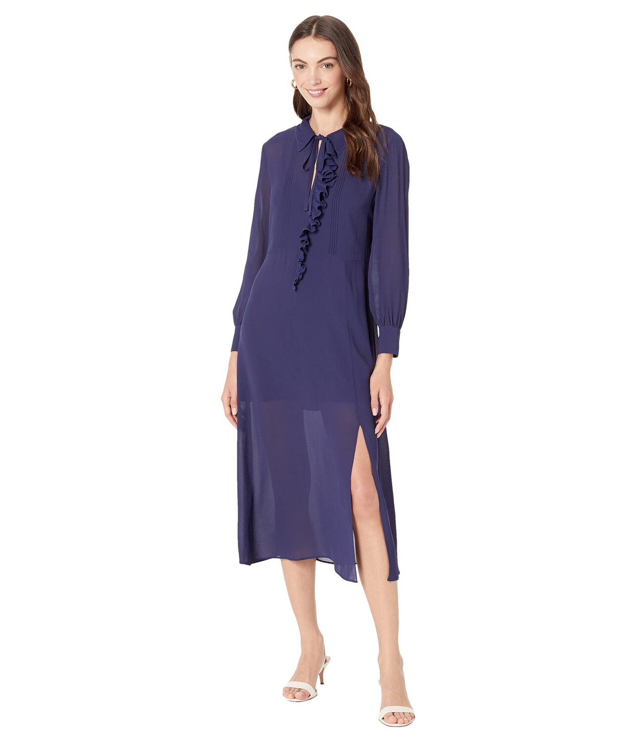 

Платье Ted Baker, Faithiy Asymmetric Ruffle Midi Skirt Dress