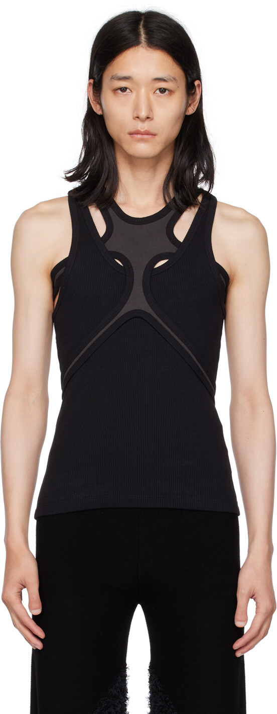 

Dion Lee Эксклюзивная черная и серая майка с мультилоком SSENSE