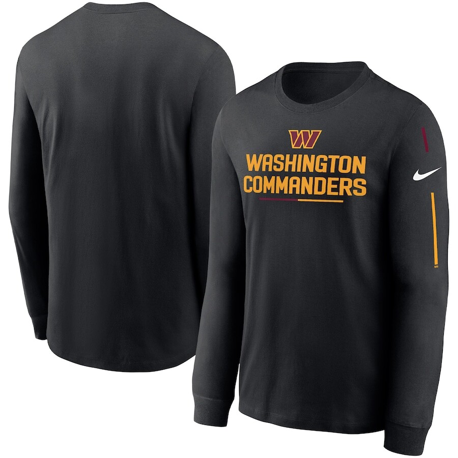 

Футболка с длинным рукавом Nike Washington Commanders, черный