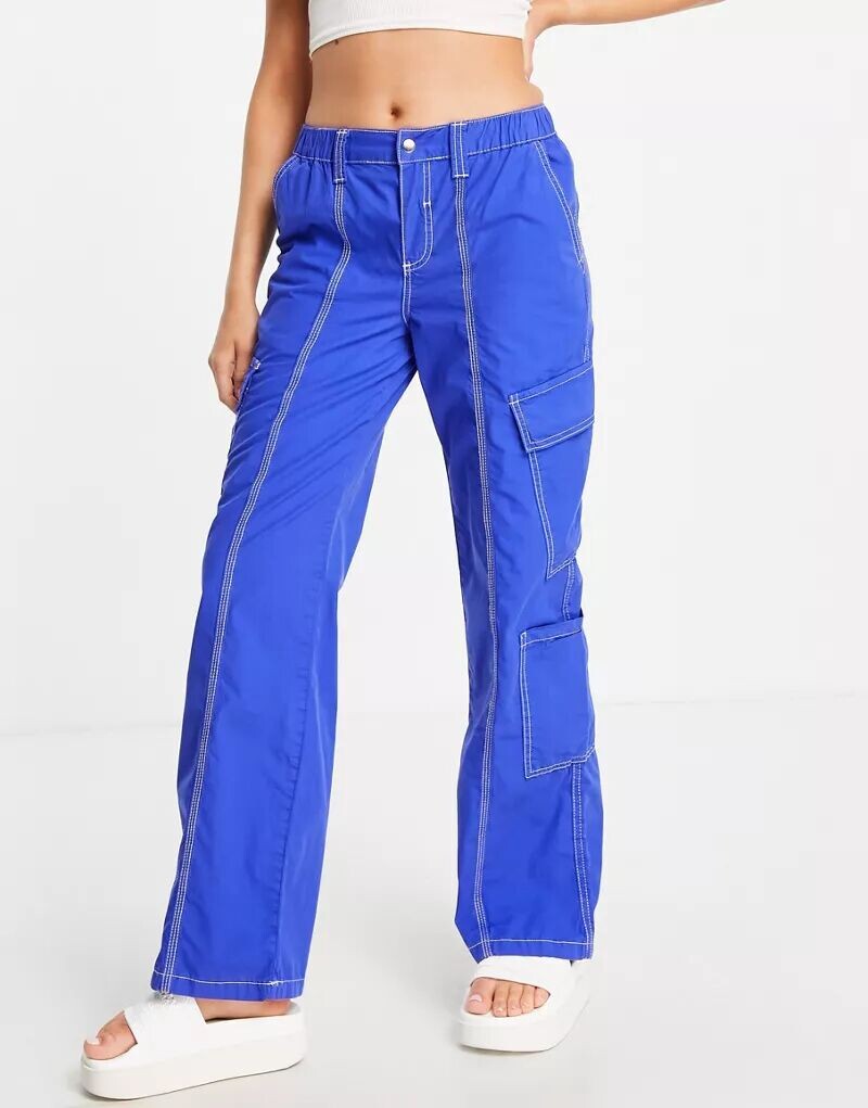 

Синие брюки карго с низкой посадкой ASOS 00's