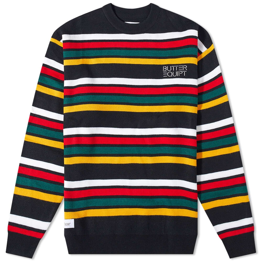 

Джемпер Butter Goods Stripe Crew Knit, Черный