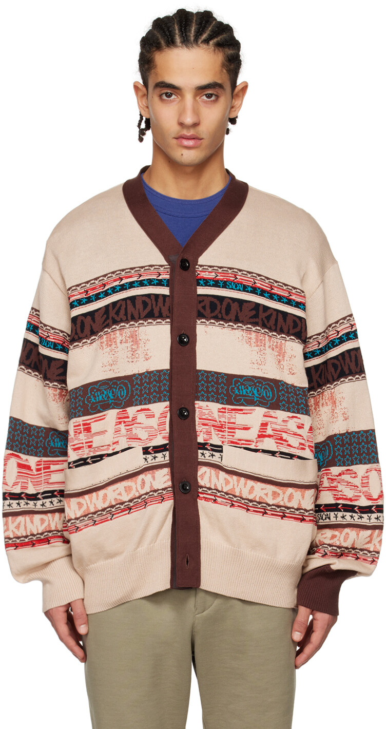 

Розовый жаккардовый кардиган sacai