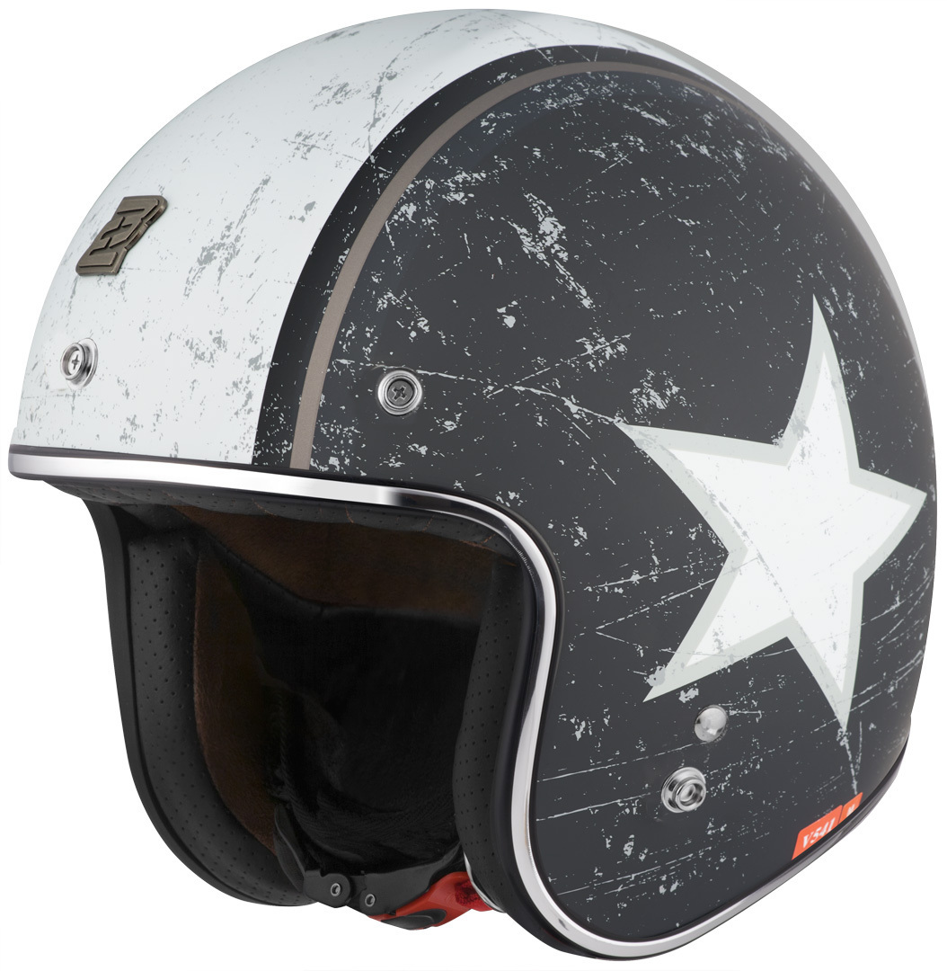 Реактивный шлем Bogotto V541 Rebel с логотипом, черный/белый v541 реактивный шлем bogotto зеленый