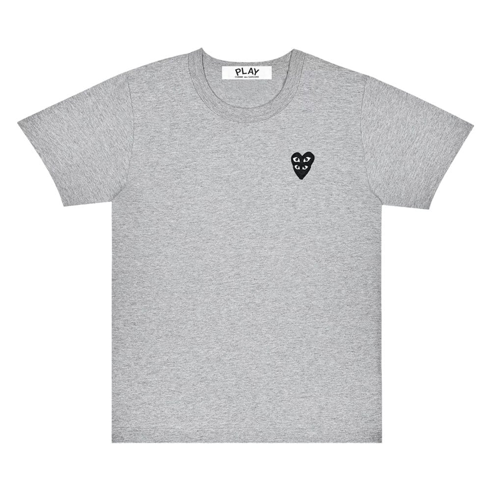 Футболка Comme des Garçons PLAY Stacked Heart Short-Sleeve, серый - фото