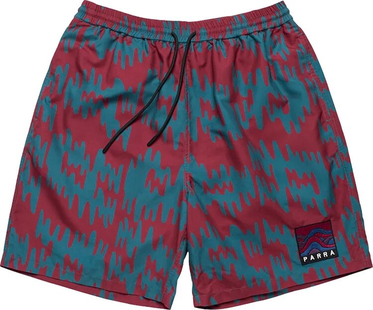 

Шорты Parra Tremor Pattern Swim Shorts 'Deep Red', красный