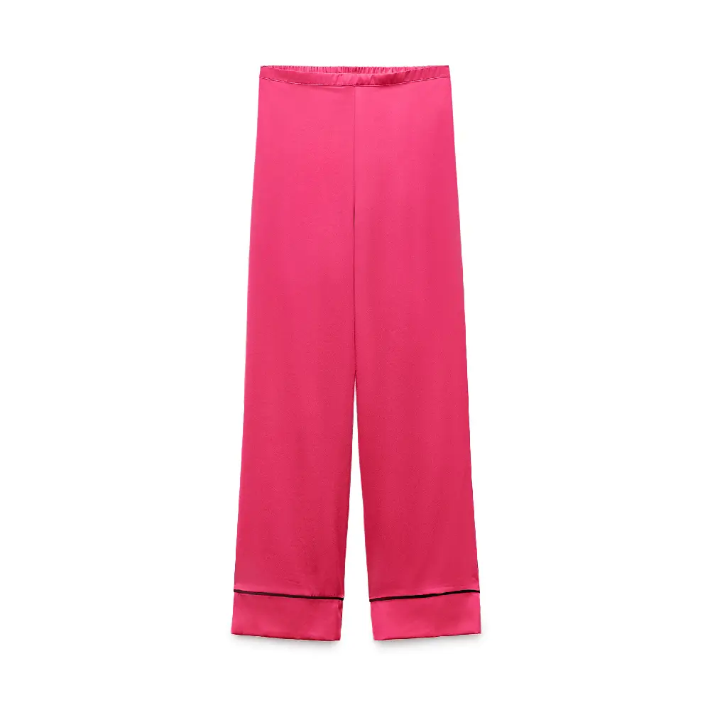

Брюки Zara Barbie The Movie Warner Bros. Satiny, розовый