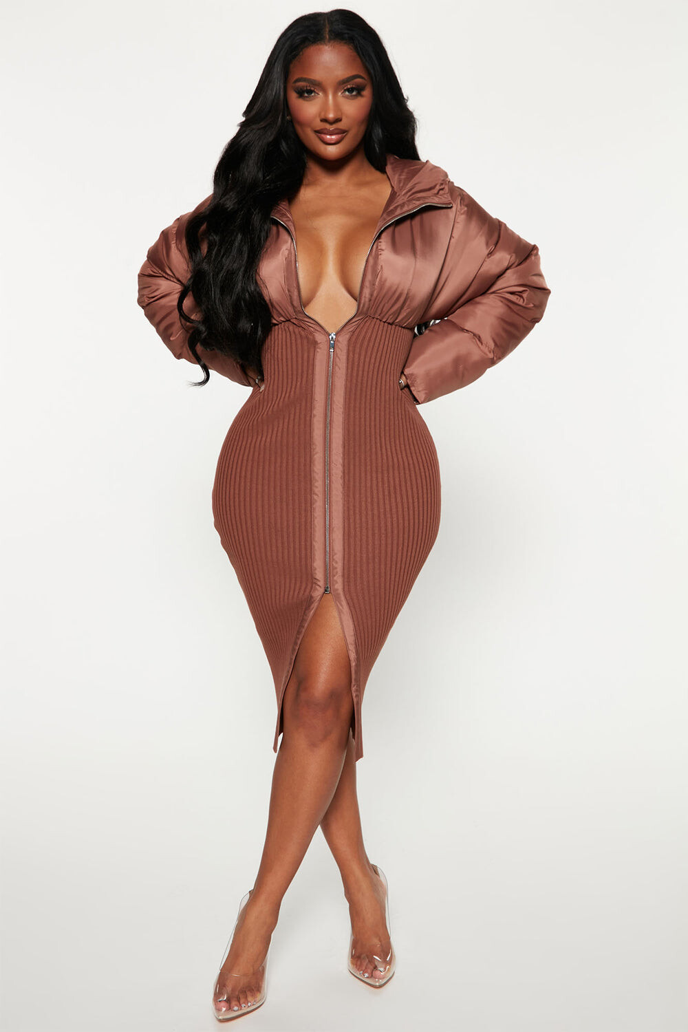 

Платье Fashion Nova LD7348BFN, мокко