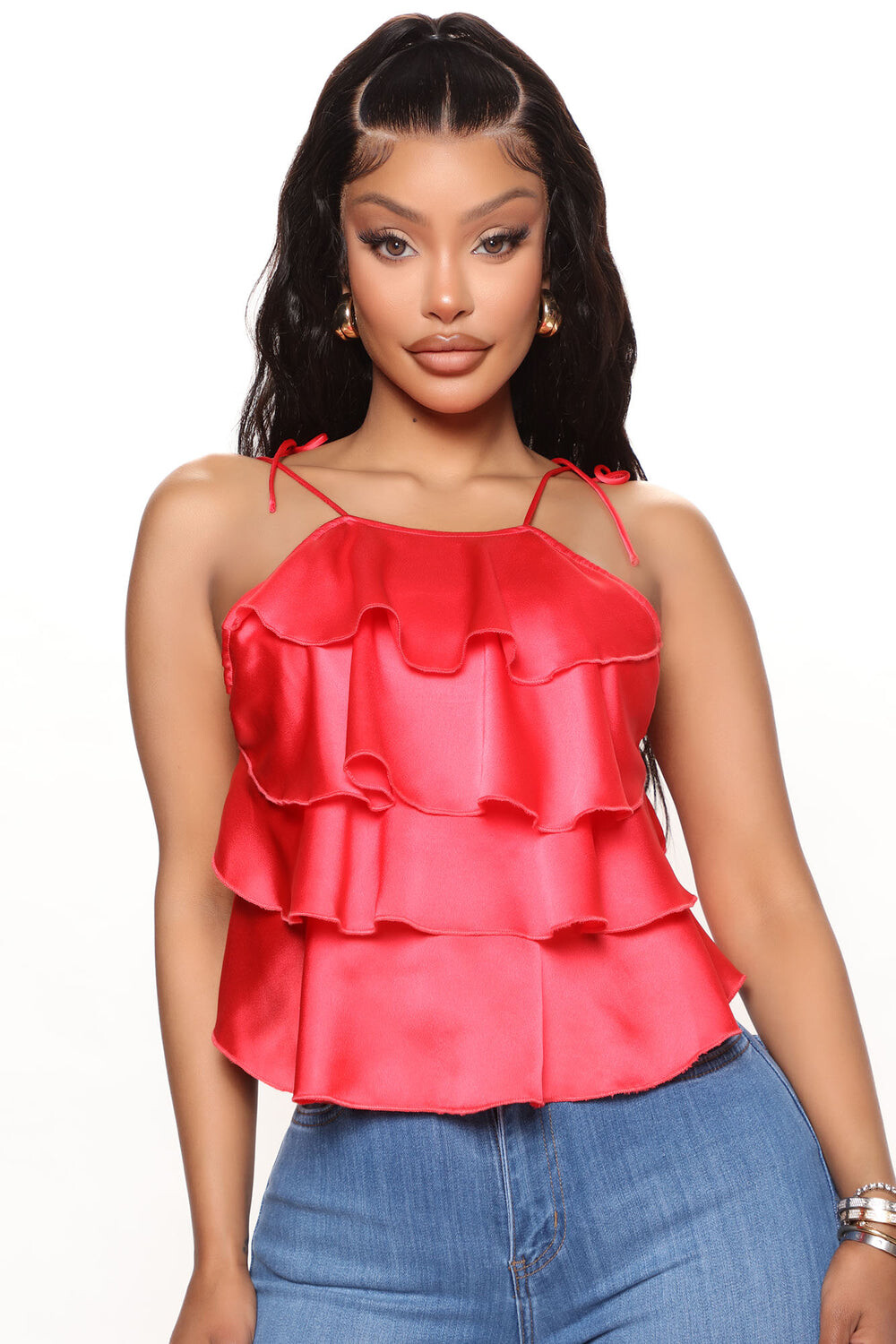 

Топ Fashion Nova HF22E396, коралловый