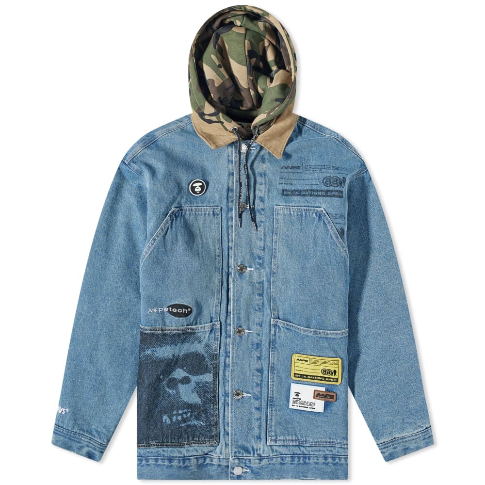 

Рабочая куртка с капюшоном и вставкой APE AAPE by A Bathing Ape