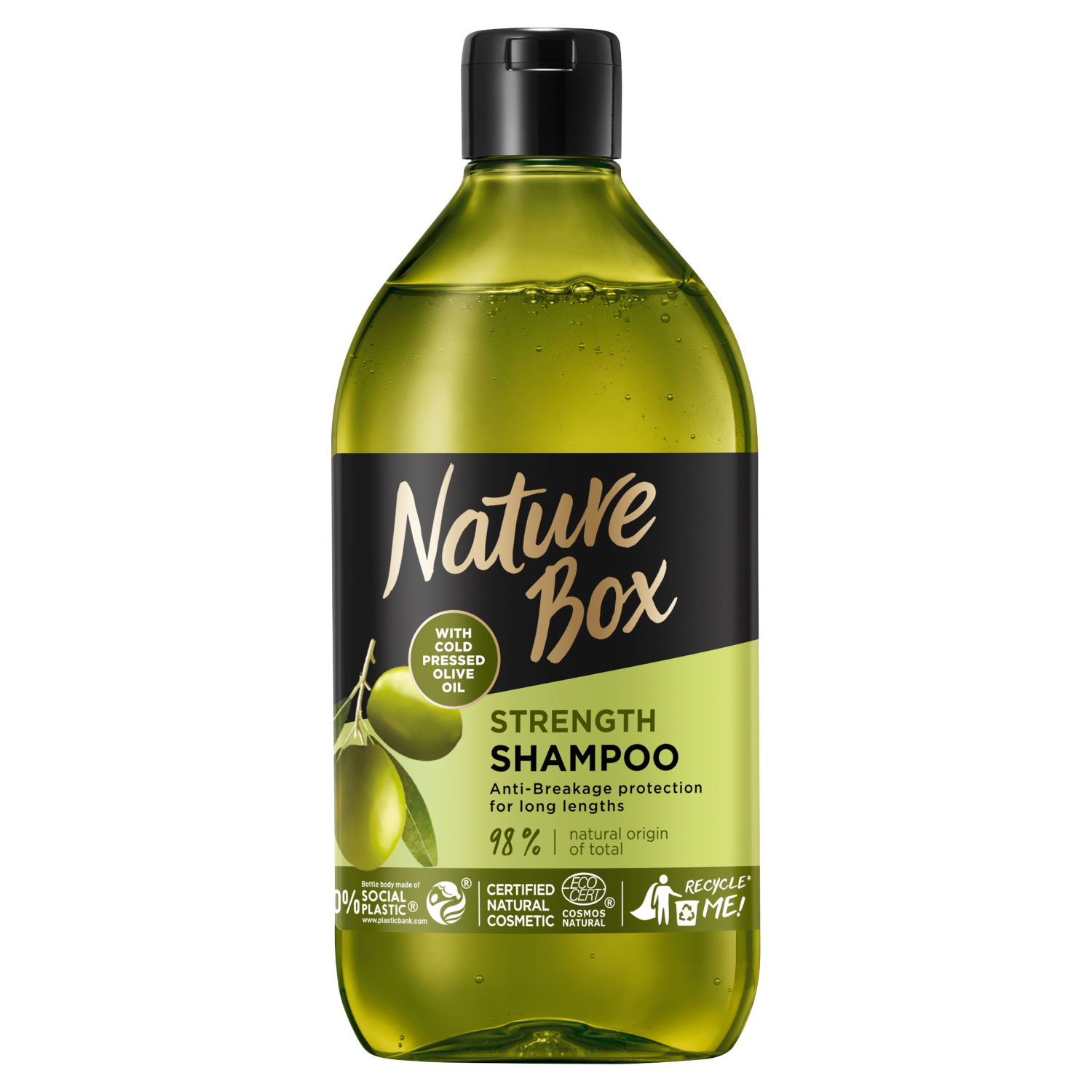 Nature Box Olive Oil шампунь для длинных и нежных волос, 385 мл nature box men walnut oil 3in1 шампунь 385 ml