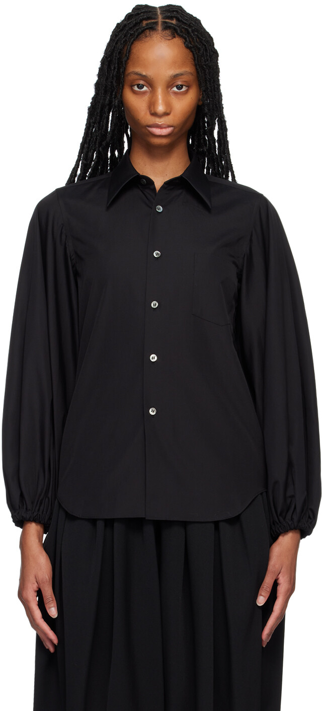 

Черная рубашка со сборками Comme des Garçons