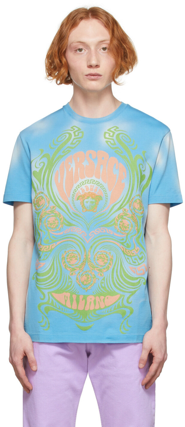 

Синяя музыкальная футболка с Медузой Versace