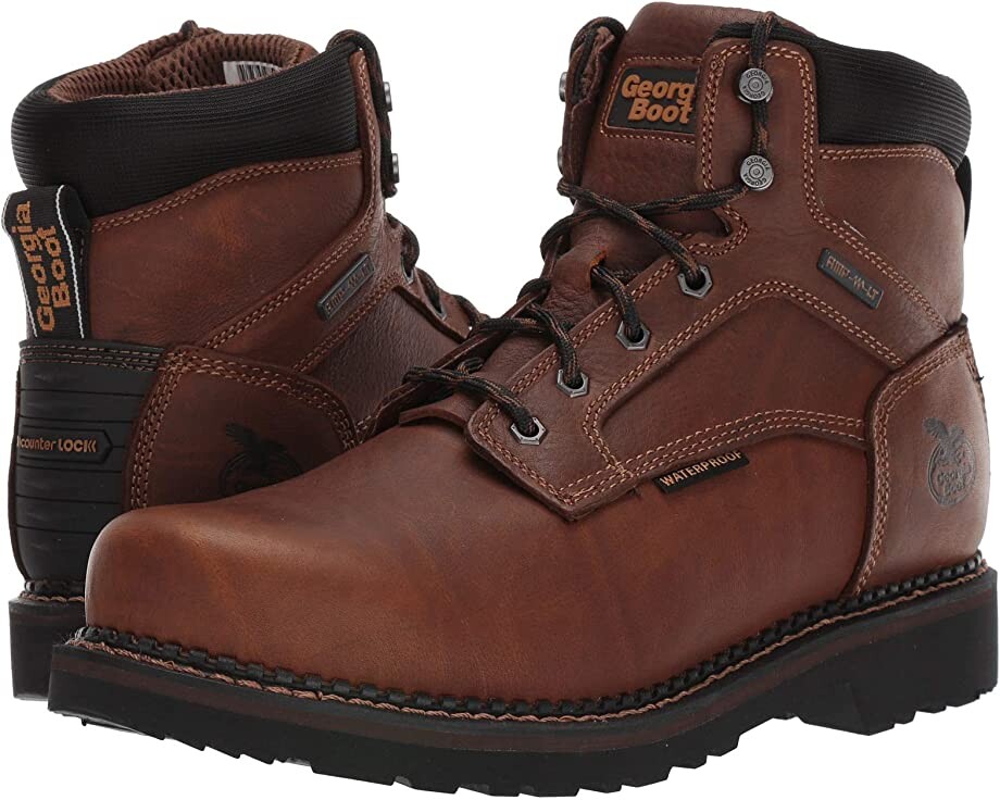 

Ботинки ReVamp 6" Steel Toe Waterproof Georgia Boot, коричневый
