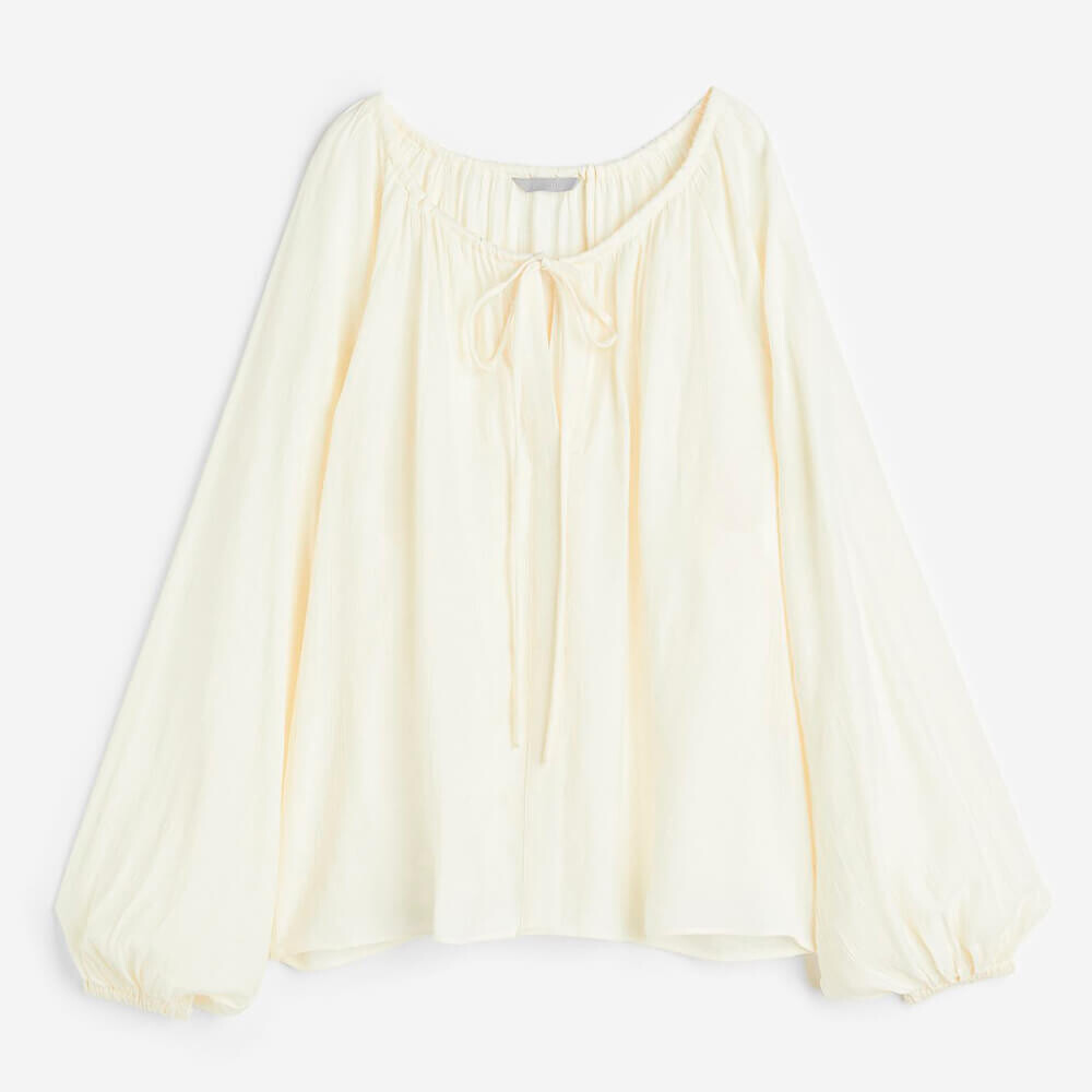

Блузка H&M Oversized, кремовый