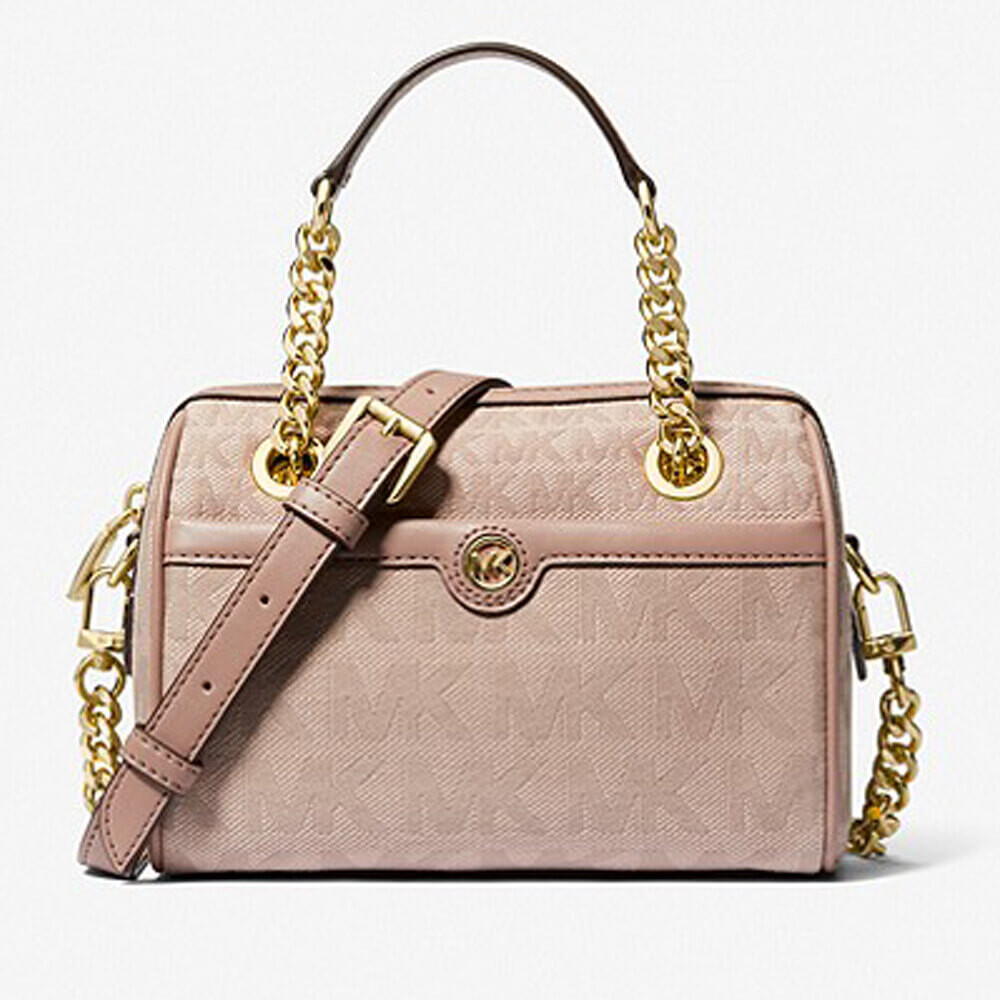 

Сумка кросс-боди Michael Michael Kors Blaire Extra-Small Logo Jacquard Duffel, светло-розовый