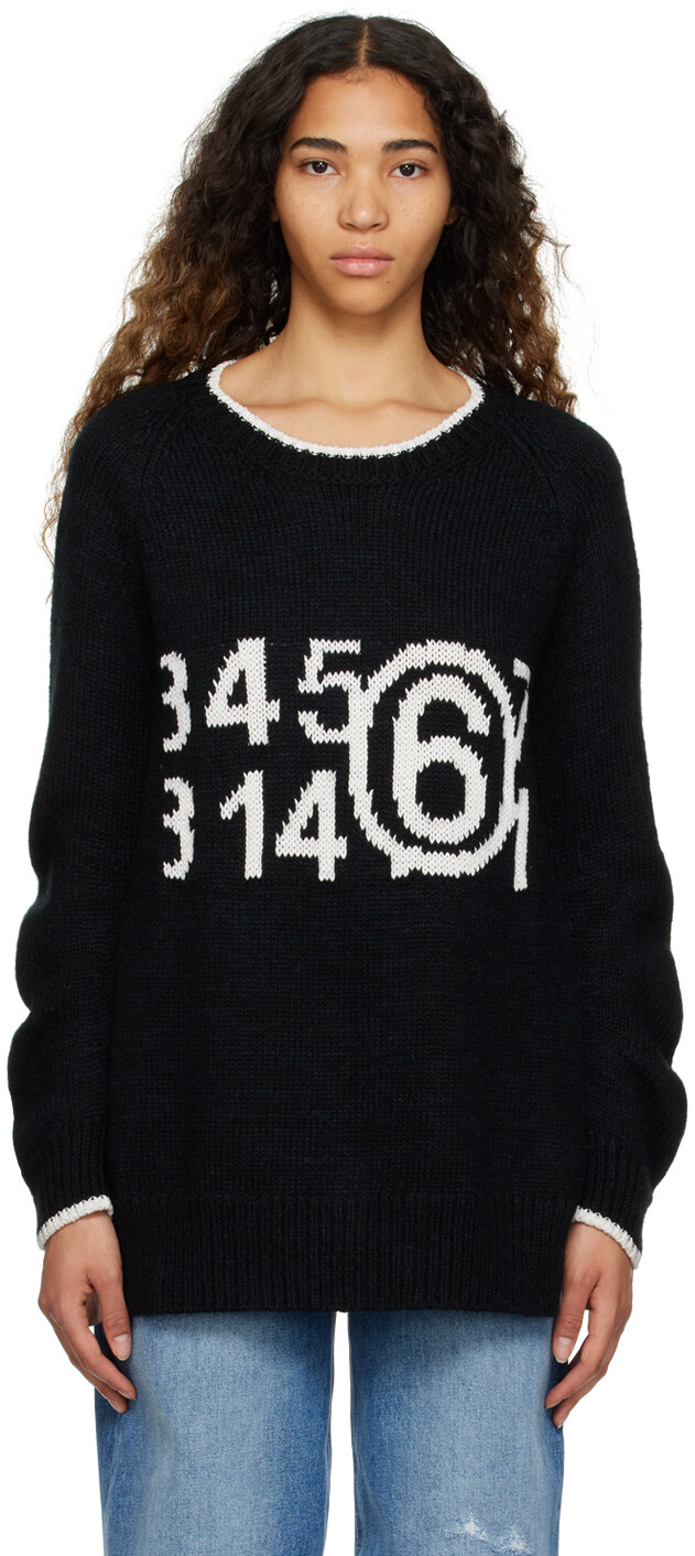 

Черный свитер с зумом MM6 Maison Margiela