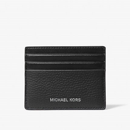 цена Визитница Michael Kors Hudson Pebbled Leather, черный