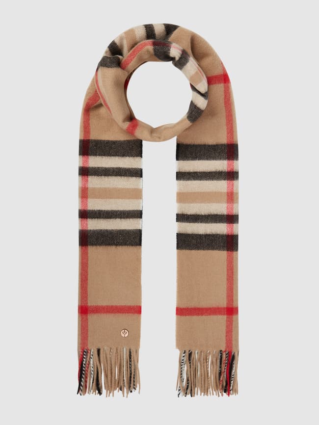 Кашемировый шарф Fraas, серо-коричневый цена и фото