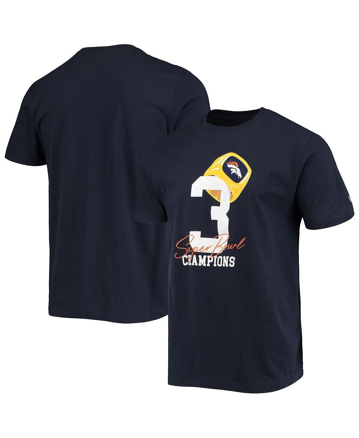 

Мужская темно-синяя футболка denver broncos local count the rings New Era, синий