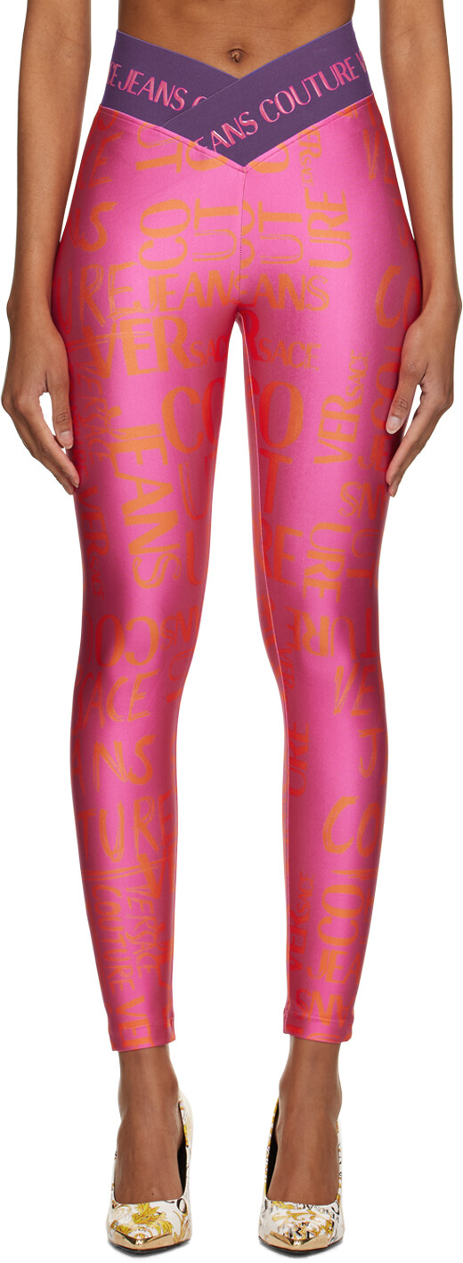 

Розовые леггинсы Doodle Versace Jeans Couture