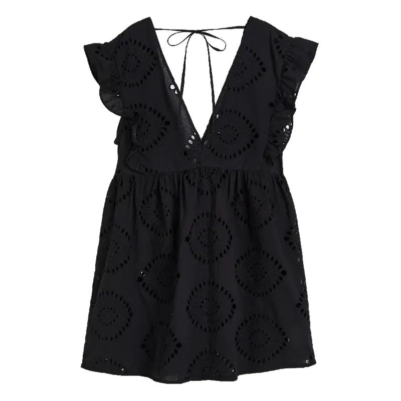 

Пляжное платье H&M Eyelet Embroidered, черный