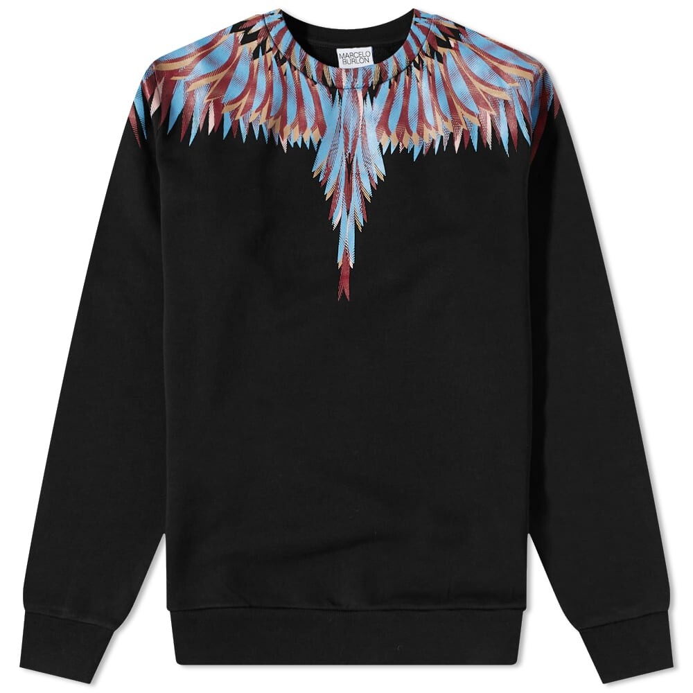 

Толстовка Marcelo Burlon Line Wings Crew Sweat, Черный