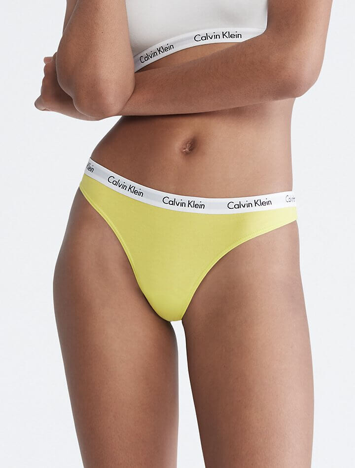 

Стринги Calvin Klein Carousel Logo Cotton, желтый