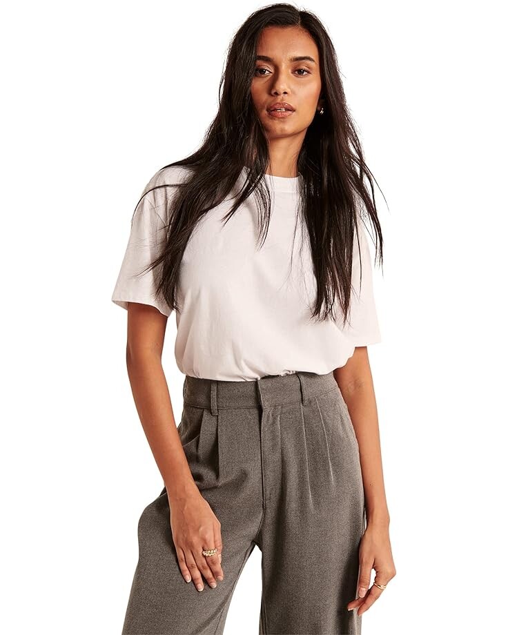

Футболка Abercrombie & Fitch Short Sleeve Easy Crew, белый
