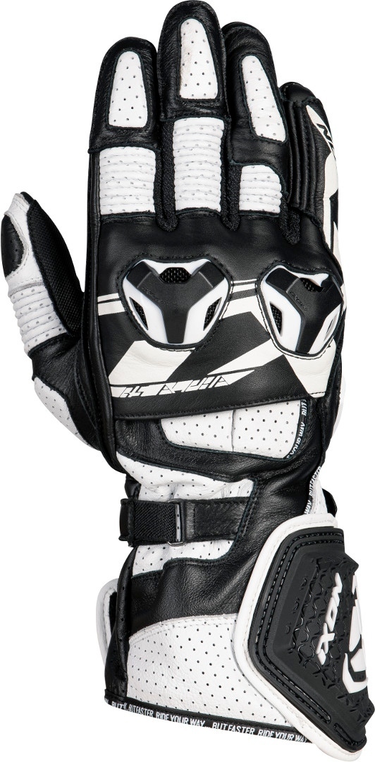 Перчатки Ixon RS Alpha для мотоцикла, черно-белые