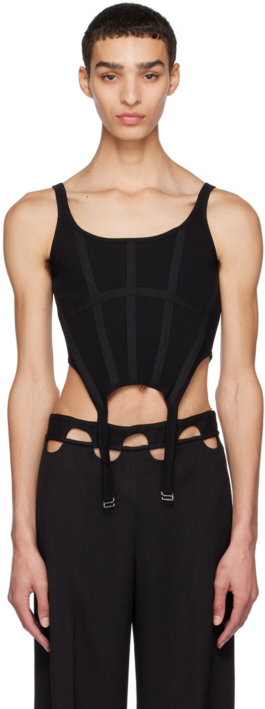 

Черная майка с корсетом Combat Dion Lee