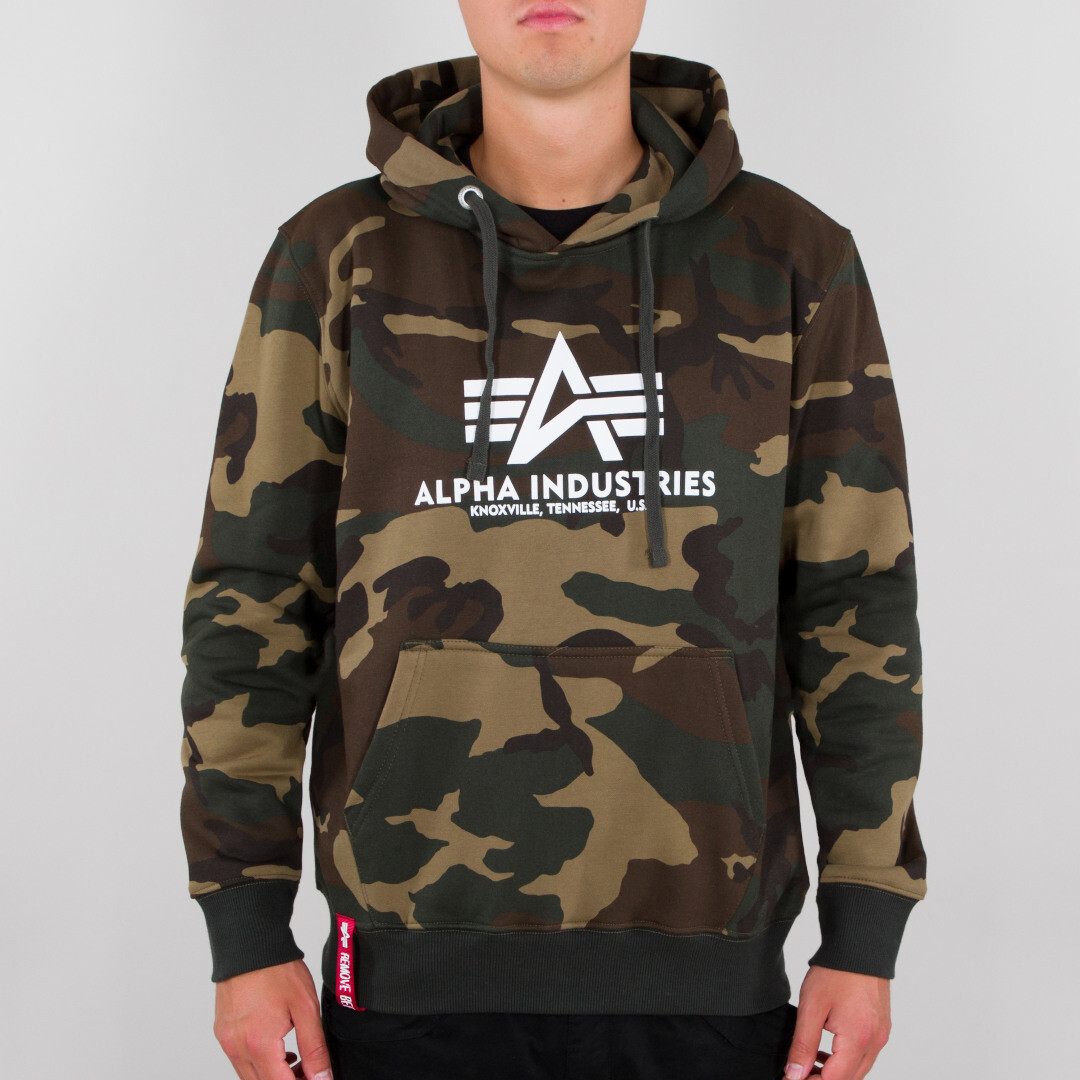 

Балахон Alpha Industries Basic Camo, камуфляжный, Черный