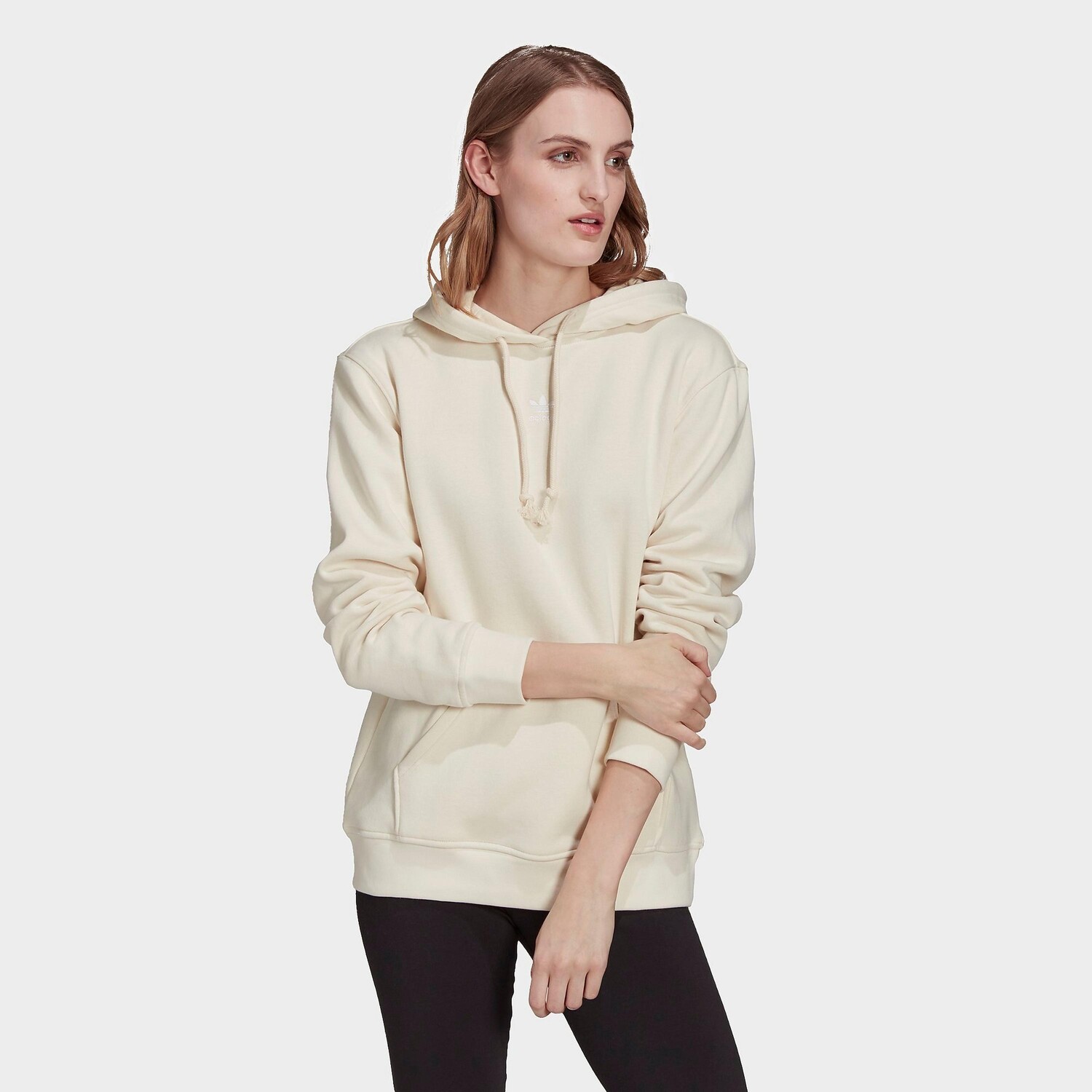 

Женская флисовая худи Adidas Originals Adicolor Essentials, кремовый
