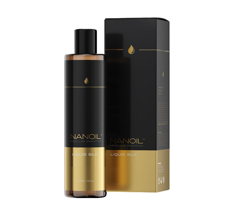 цена Nanoil Liquid Silk мицеллярный шампунь для волос с шелком, 300 мл