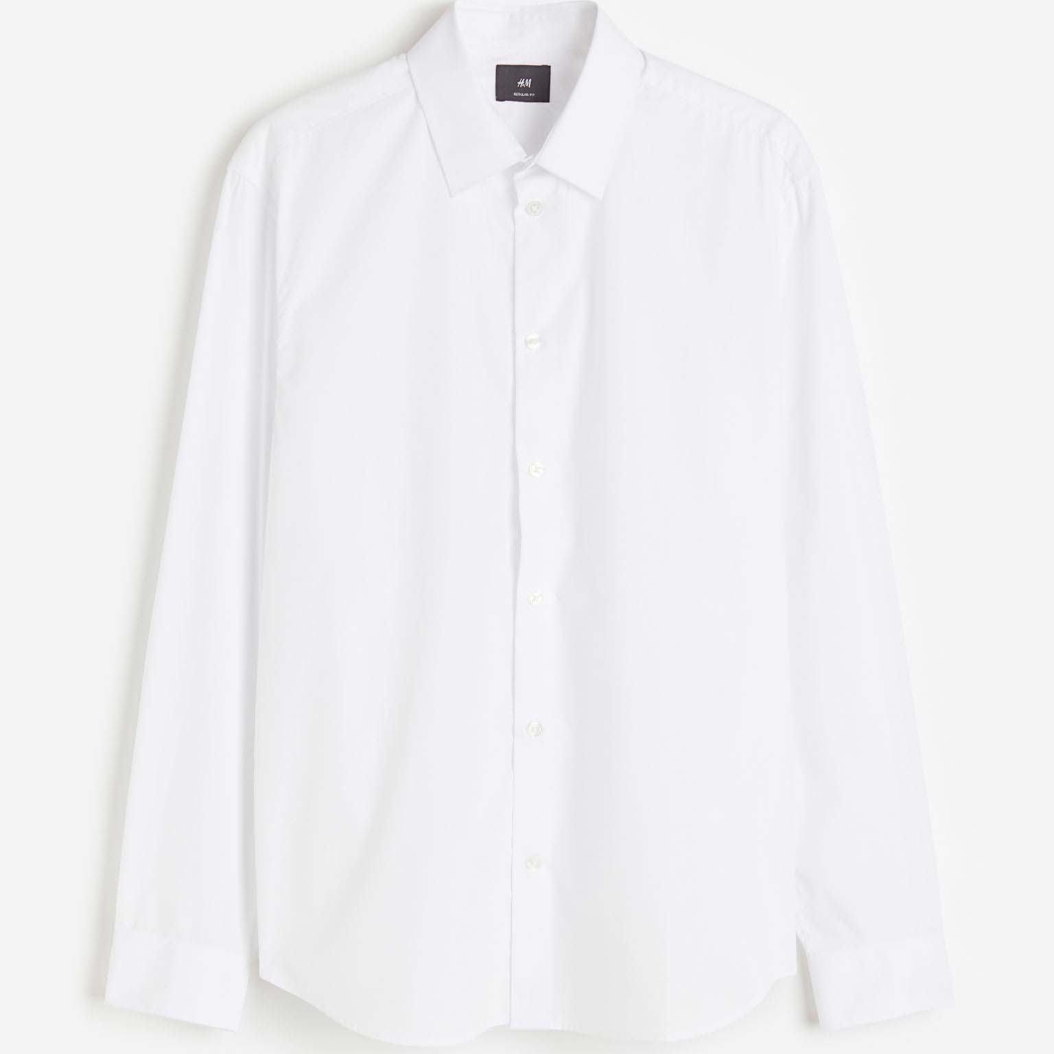 

Рубашка H&M Regular Fit Poplin, белый