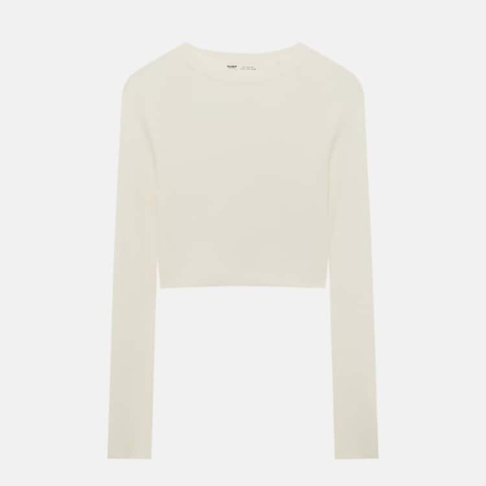 

Свитер Pull&Bear Cropped Knit, кремовый