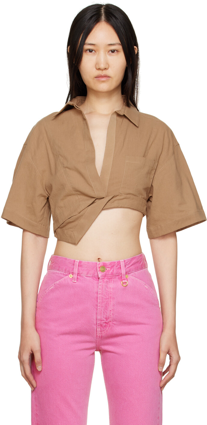 

Светло-коричневая рубашка 'La Chemise Capri' Jacquemus
