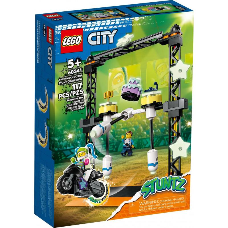 конструктор lego city трюковое испытание нокдаун 60341 Конструктор LEGO City Stuntz 60341 Трюковое испытание: Нокдаун