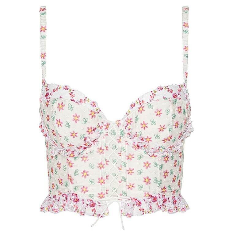 

Бюстье For Love & Lemons Blooms, желтовато-белый