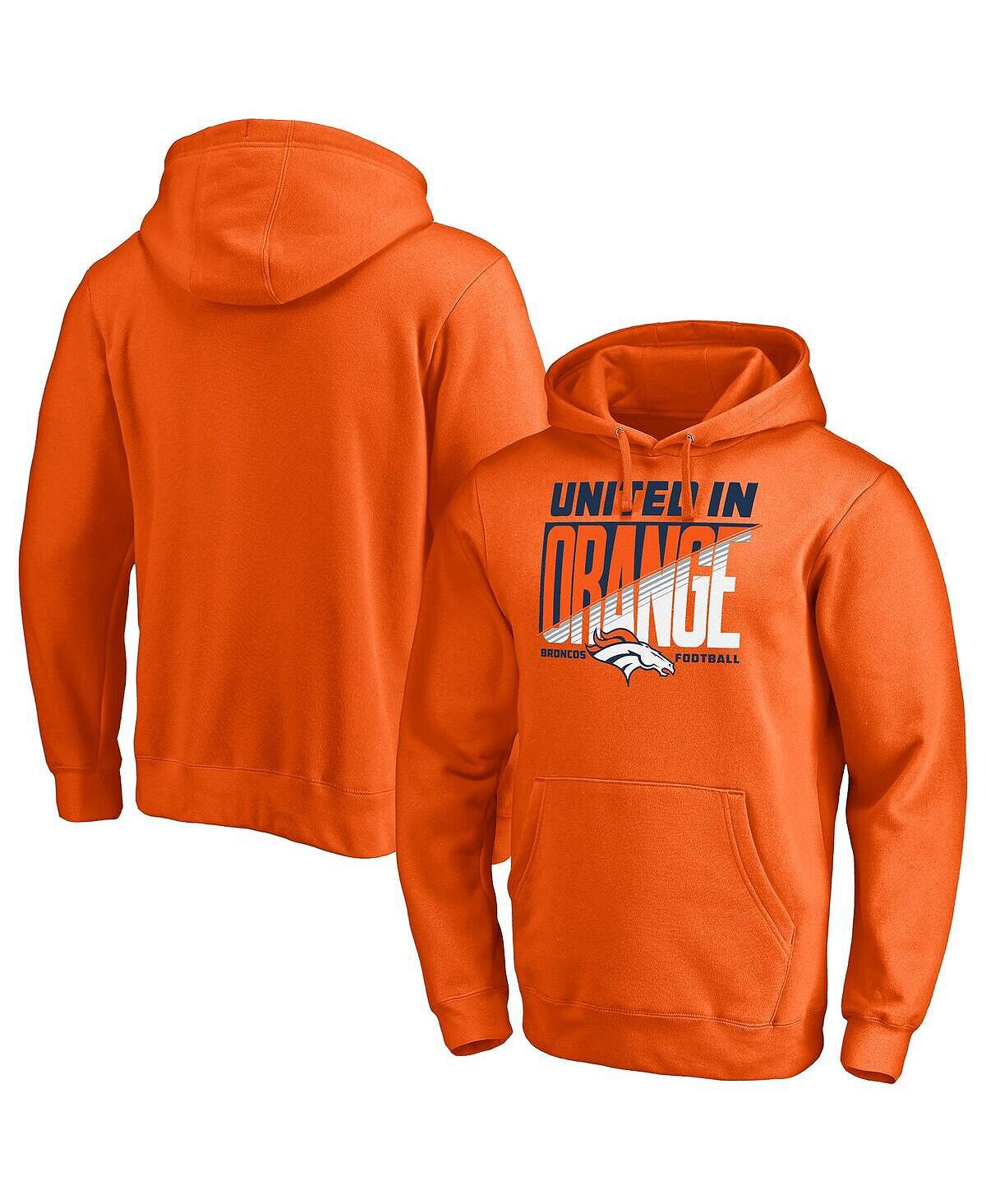 

Мужская оранжевая толстовка с капюшоном denver broncos hometown united in orange logo Fanatics