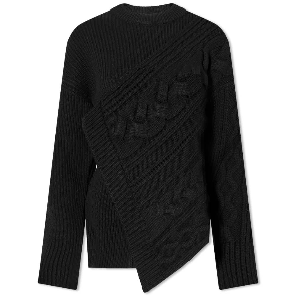 

Джемпер Alexander McQueen Asymetric Cable Knit, Черный