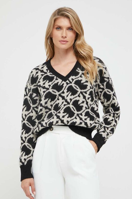 

Шерстяной свитер Pinko, черный